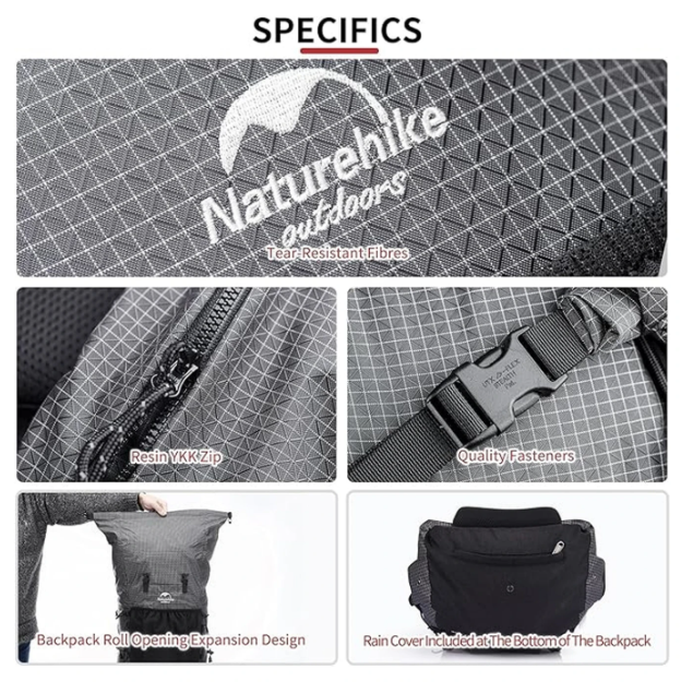 Naturehike Rock 40+5L Wandelrugzak - Binnenframe, Regenhoes, Nylon