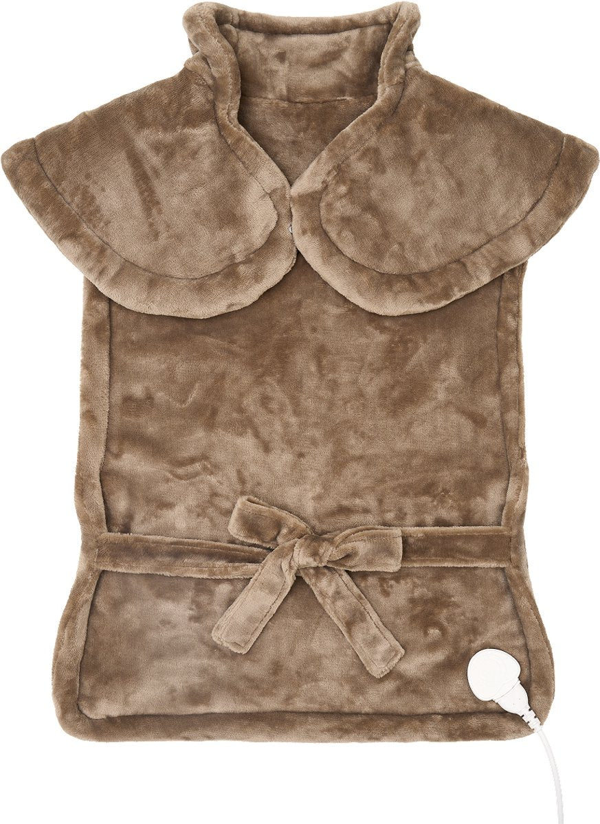 Auronic Elektrisch Warmtevest - Taupe - 60 x 85 cm - Verzwaard, 9 Warmtestanden, Handsfree