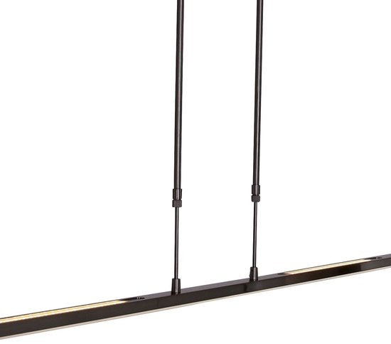 Hanglamp Steinhauer Zelena 1482ZW, Zwart, Uitschuifbaar, Hoogte verstelbaar, Lengte 122cm, Breedte 3cm, Materiaal: Elektronica, Kunststof, Metaal