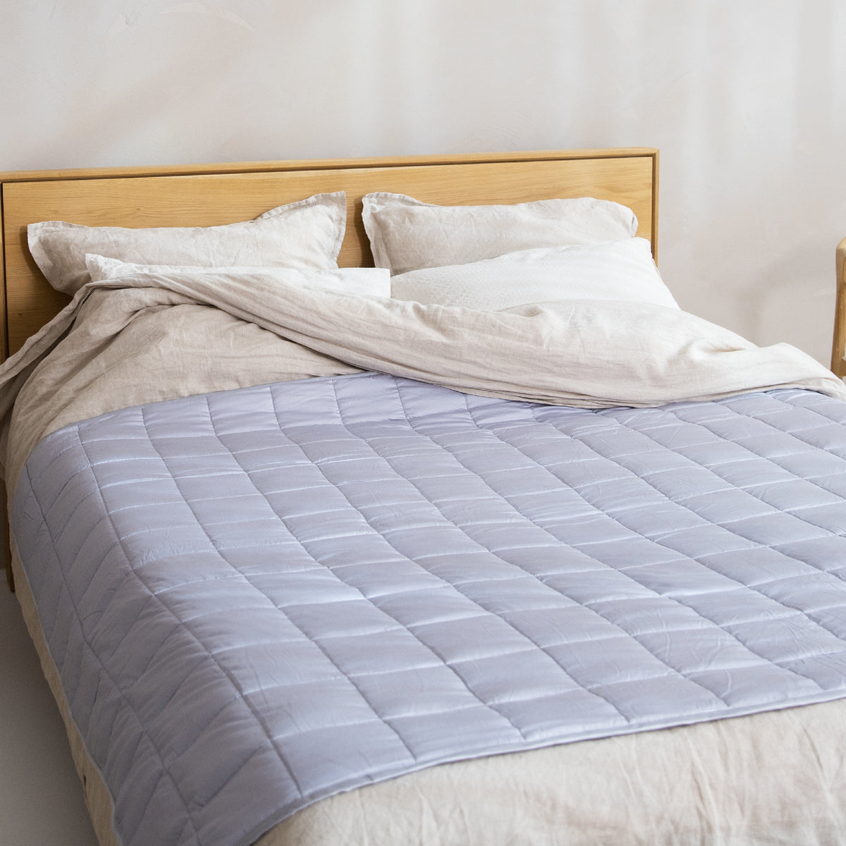 Litollo Bamboe Verzwaringsdeken 8 kg - Weighted blanket 150x200 cm - Grijs Zwaartedeken eenpersoons - Verzwaringsdekens te gebruiken met eigen dekbedovertrek - Verzwaarde deken - 4 seizoenen - Gewichtsdeken