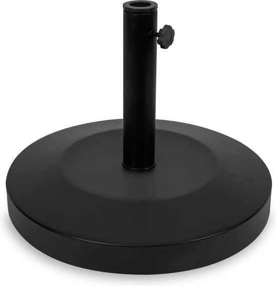 VONROC Parasolvoet Rond – 25kg – Beton en gepoedercoat staal - Geschikt voor stokdiameter 35/38/48mm - Voor VONROC parasol Rosolina, Recanati, Rapallo & Torbole