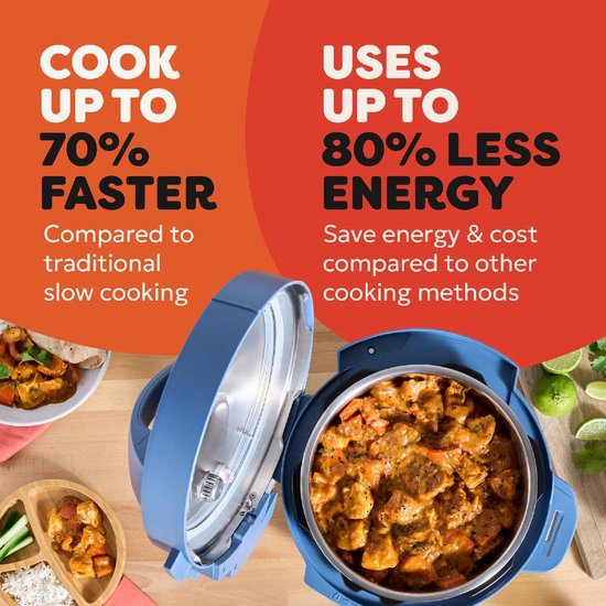 Instant Pot Classic Mini 3,8L Multicooker Daydream Blauw - 7-in-1 Snelkookpan - Slowcooker - Stomer - Yoghurtmaker - Tot 4 Porties - Compact Design - Tot 70% Sneller Koken