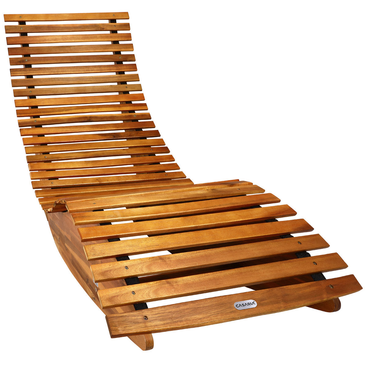 Casa Ergonomische Tuinstoelen - Schommelend Ligbed - Voor Buiten - Acaciahout - 2 STUKS - 150x60x93cm - FSC-gecertificeerd