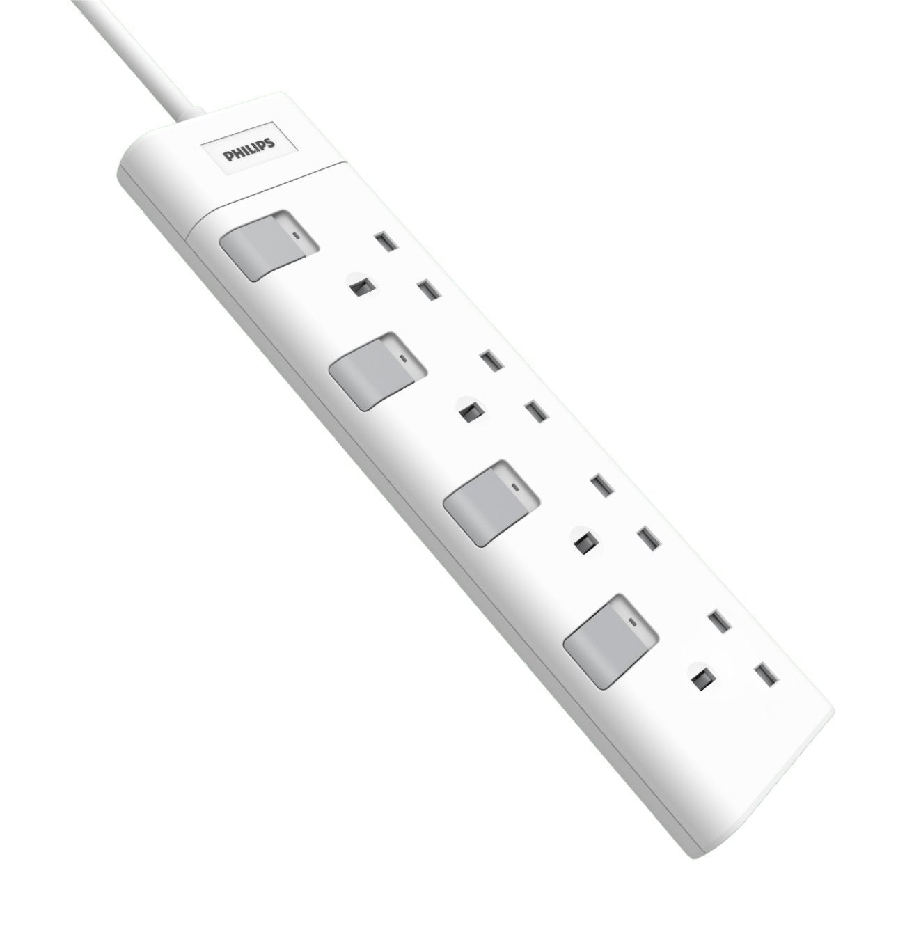 Stekkerdoos 4 Stopcontacten 230V – Philips CHP3140WB/05 – Wit