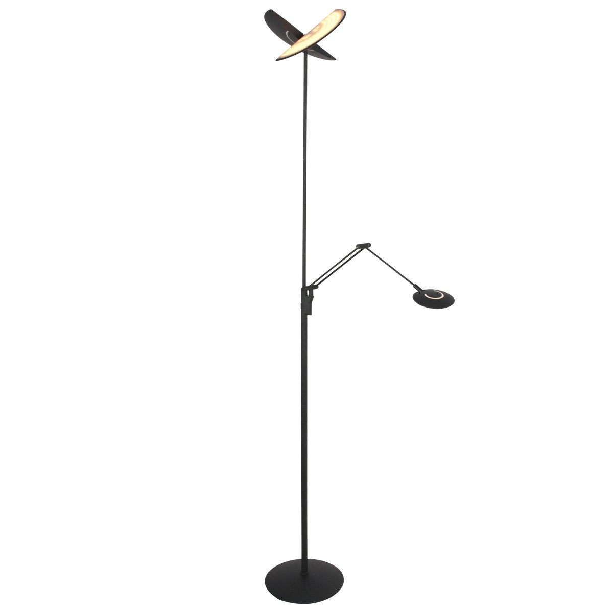 Steinhauer Exclusive - vloerlamp - Zenith2 - zwart - kunststof metaal - design lamp - LED - 4390ZW