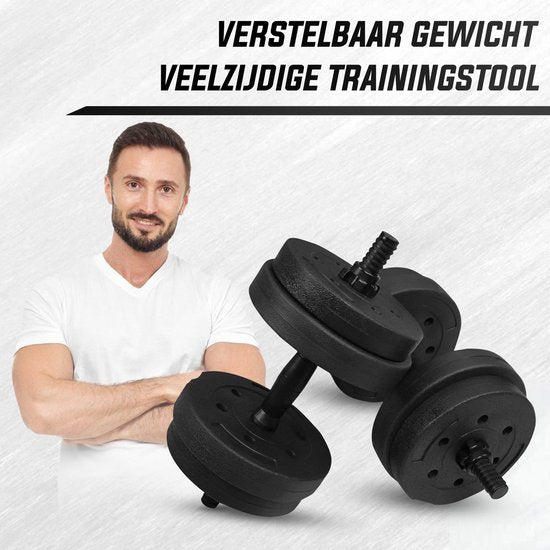 Fitby Dumbells - Dumbbells - Gewichten set - Verstelbare Dumbells - Halterset - Dumbell Set - 15 kg