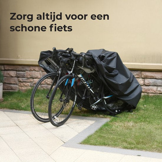 Fietshoes voor 1 tot 2 fietsen - 100% waterdicht - Fiets - Beschermhoes - Fietshoezen - Regenhoes - Cover - Zwart - Extra sterk - Luft