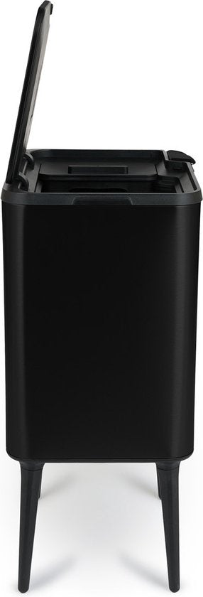 Umuzi Cleaning Push bin Prullenbak - 36 liter - Mat Zwart - 48 x 38 x 54,5 cm