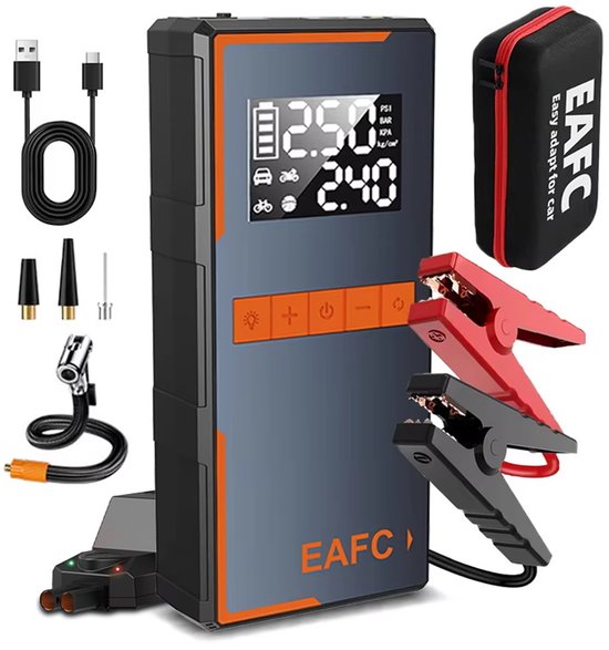 EAFC JC18 Jumpstarter 1200A met Compressor – 150 PSI – Powerbank & LED – 12V