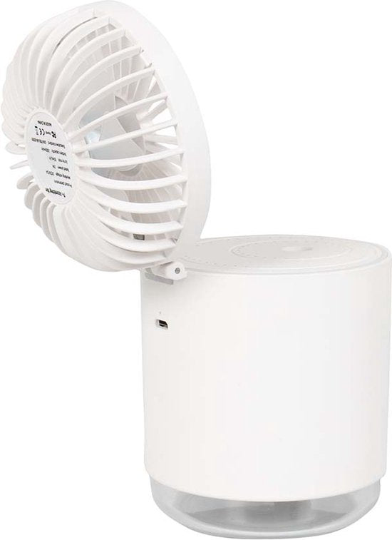 Bo-Camp - Ventilator - Met luchtbevochtiger - Oplaadbaar