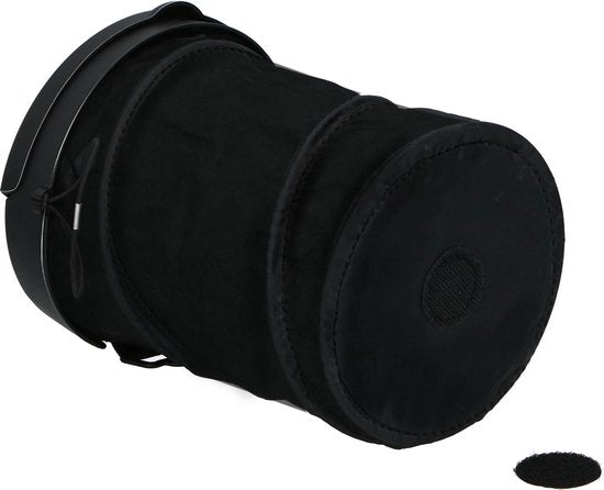 Dunlop Auto-Afvalbak - Opvouwbaar - 16 cm - met Deksel - voor aan het Dashboard of op de Vloer