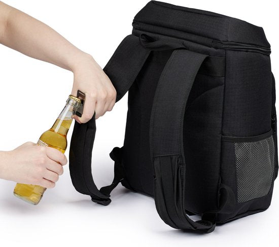 Koeltas Rugzak 20 liter - Compacte Geïsoleerde Koelrugtas - Backpack Lichtgewicht Koelrugzak - Zwart - Sunflake