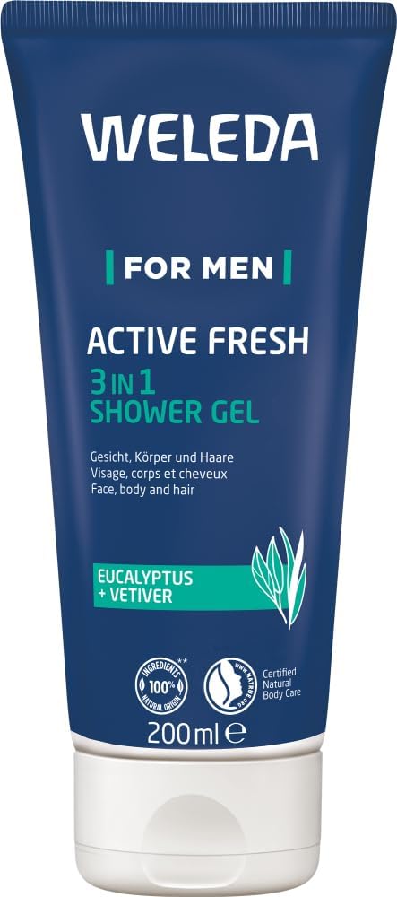 Weleda - Men - 3-in-1 - Active - Fresh - Douchegel - 6x - 200 ml