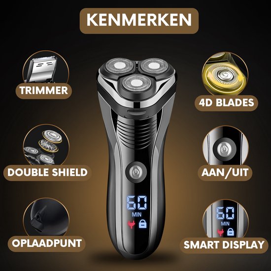 2-in-1 Scheerapparaat Mannen met Trimmer S1111 - Sansbeauté® - Nat & Droog – Precisietrimmer - Elektrisch - Electric Shaver - Waterproof