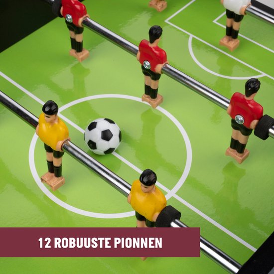 Umbro Tafelvoetbal - Tafelmodel - met 12 Spelers - Incl. 2 Mini Voetballen - Tafelvoetbalspel - Zwart