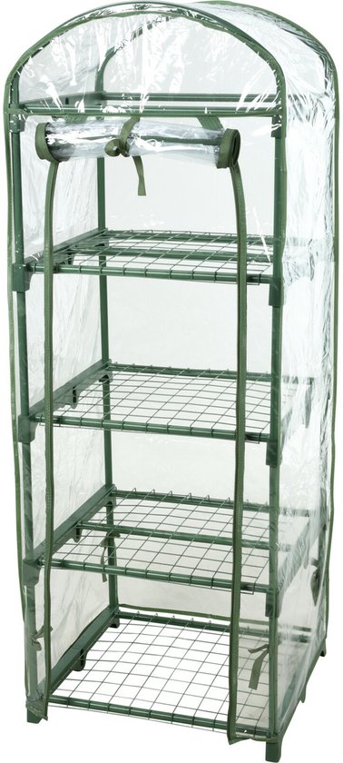 Pro Garden broeikas/kweekkas - transparant - 50 x 45 x 130 cm - 4 etages - moestuin - uv bestendig