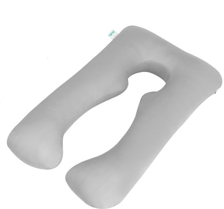 Litollo® Zwangerschapskussen XXL | Voedingskussen | Lichaamskussen| 280cm | Zachte fleece stof |Body pillow | Afneembare hoes | Grijs