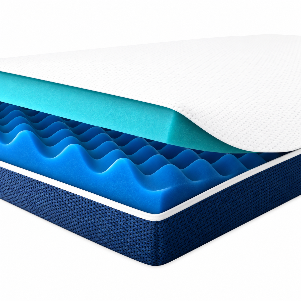 CozySense® DualFeel Topper Matras 180x200 - Topmatras - Topdekmatras - Met Koele & Warme Kant - CertiPUR® - Medium Hardheid - 7.5 cm - Wasbare Hoes