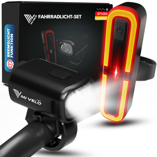 MiVelo Mv-spark fietslamp set - StVZO - USB C oplaadbaar - IPX5 waterdicht - Spark Ultimate