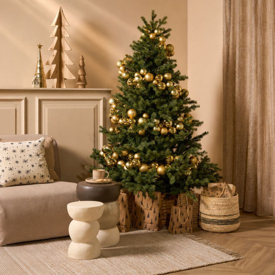 Black Box Trees Clive Kerstboom - Realistische Kunstboom met Volle Uitstraling en 1840 Takken - Kerstversiering voor Binnen - Sfeervol en Realistisch - Makkelijk Opzetten - H185 x Ø130 cm - Groen