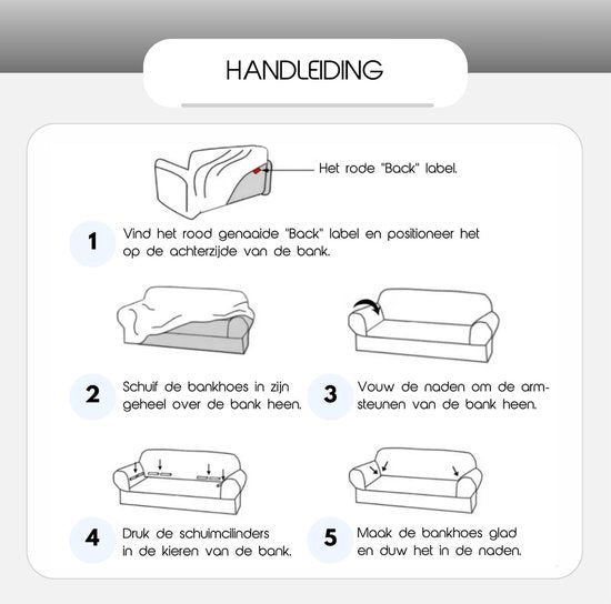Hilvard - Bankhoes Stretch 3 zitsbanken - Zetelhoes - Bankbeschermer - Sofa Cover - Zetelbeschermer Huisdieren - Bank hoes - Wasbaar - Rood Bordeaux