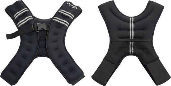 Fitby Gewichtsvest 10KG - Hardloopvest - Weighted Vest - Gewichtsvesten - Gewichten - Verstelbaar - Krachtraining & Crossfit - Cardio - Zwart