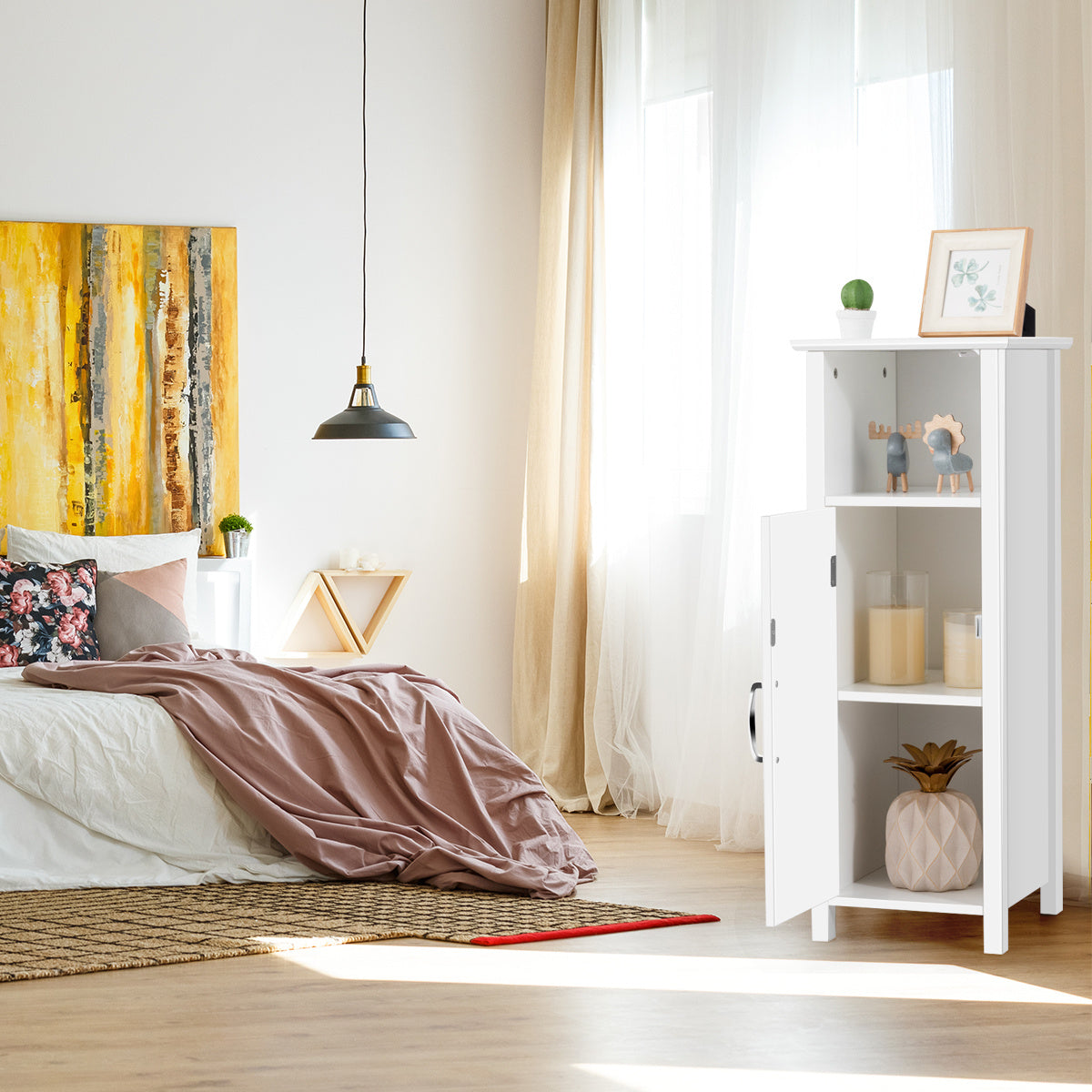 Coast badkamer kast multifunctionele kast voor slaapkamer keuken keuken badkamer kast wit gemaakt van hout