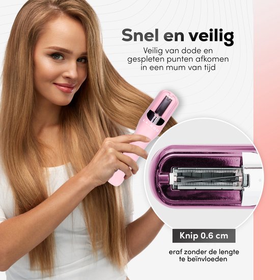 La Nou® Split Remover 4 - Gespleten Haarpunten Verwijderaar - Incl. accessoires - Voor Gespleten Haarpunten - Gespleten Haarpunt Trimmer - Gespleten punten verwijderaar - Roze