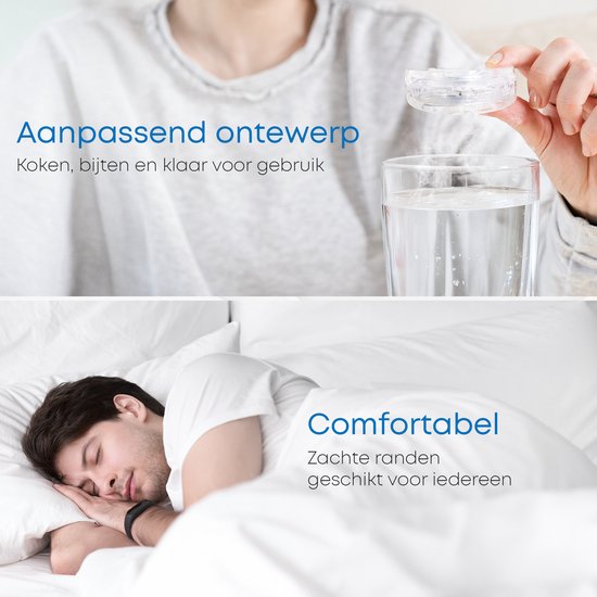 Anti Snurk Beugel - PRO+ - Incl. doosje & Ebook - Verstelbaar - Voor een goede nachtrust - Bitje Knarsertanden - Knarsbitje - Transparant BPA vrij - Alyze