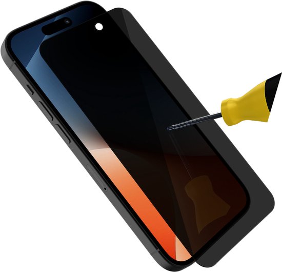 Behello Schermbeschermer Privacy iPhone 16 Pro - Privacy-glas