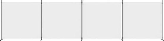 vidaXL - Kamerscherm - met - 4 - panelen - 698x180 - cm - stof - wit