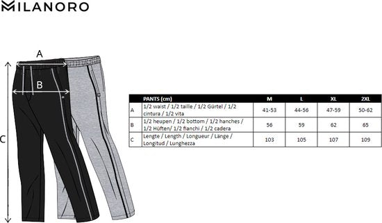 Milanoro - Set van 2 sportieve, comfortabele joggingbroeken voor heren - Marineblauw/Antraciet - S