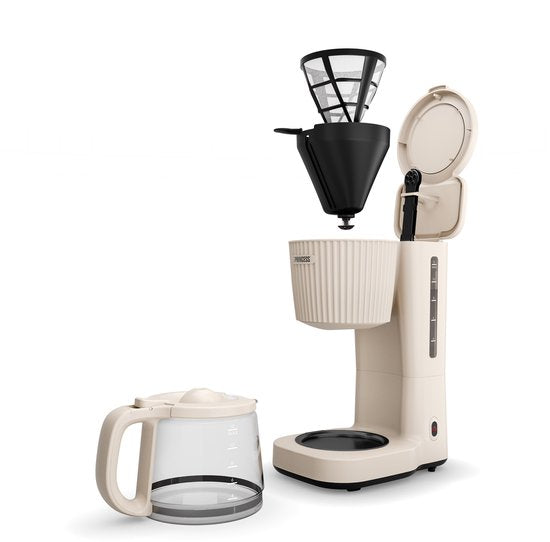 Princess Coffee Maker Wave Koffiezetapparaat – 1000 W – 1,5 L Glazen Kan – Warmhoudfunctie – Niet‑druppel Systeem - 246048