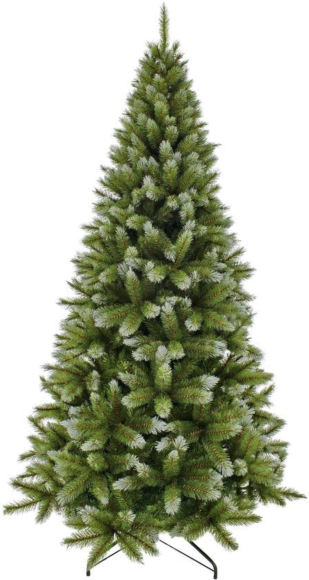 Triumph Tree Pittsburgh Kerstboom - Wit Berijpte Takken met Volle Uitstraling - Kerstversiering voor Binnen - Kunstboom met 940 Takken en Stevige Constructie - 230 x 122 cm - Groen