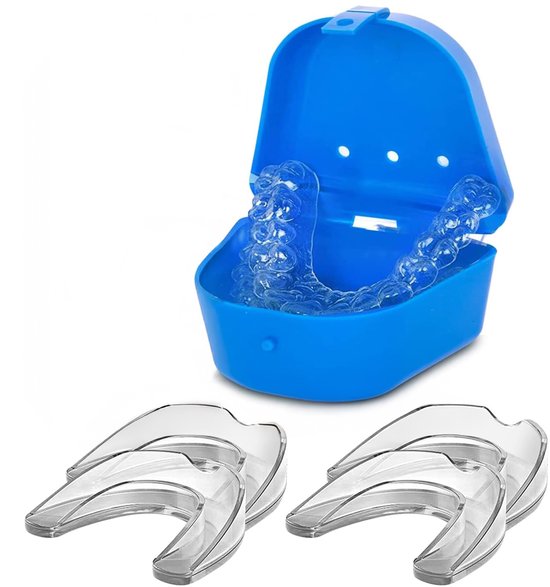 Alyze Knarsbitje 4 pack - Anti Knarsbitje - Tandenknarsen Bitje - Nachtbeugel - Gebitsbeschermer Volwassenen - Gebitsprotectie