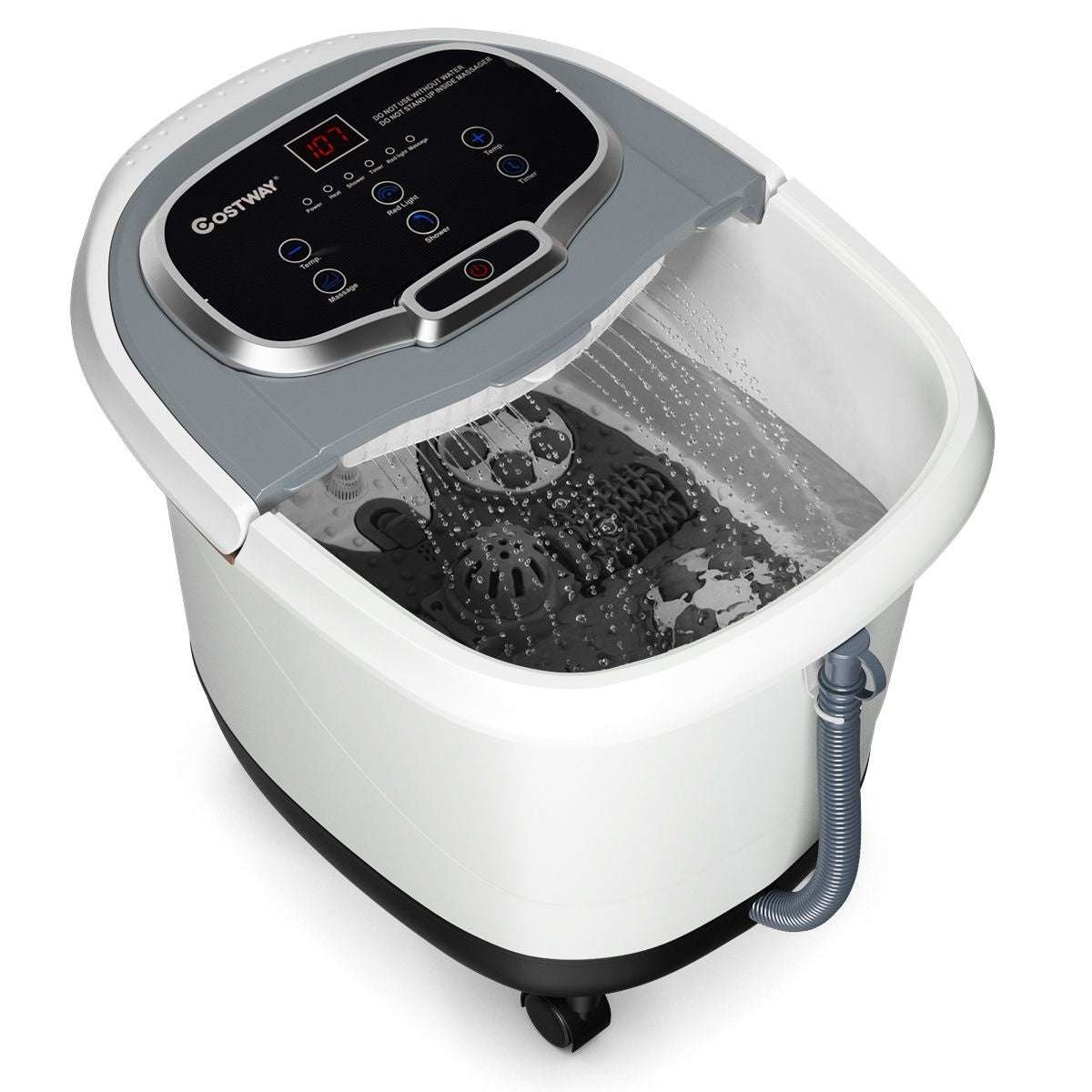 Coast Massage Voetenbad - Elektrisch Voetbad - 6 Massagerollen - 37,5 x 46 x 38,5 - Wit