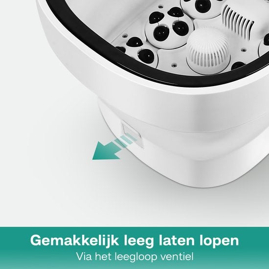 Niceey Voetenbad ZD3000 – Infrarood Massage, Bubbelfunctie, Opvouwbaar, 14L, Afstandsbediening, Tot 48°C – Wit