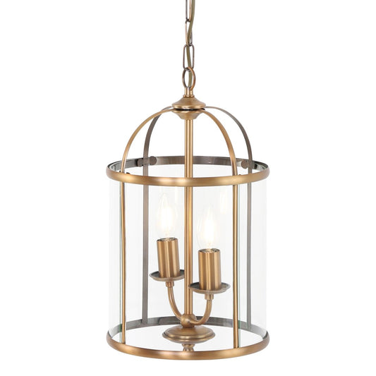 Hanglamp Pimpernel 5971BR Brons Ø23 cm Klassiek Lantaarn van Steinhauer, Hoogte instelbaar, Glas en Metaal, Voor binnengebruik