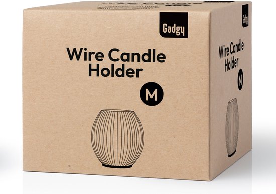 Gadgy Waxinelichthouder Rond - Theelichthouder Klein - Decoratie Woonkamer - Sfeerverlichting Binnen - Kaarsenhouders voor Waxinelichten 14.5x15 cm - Windlicht Metaal - Zwart - Cadeau voor Vrouw