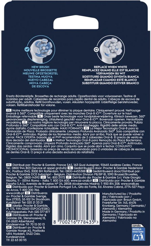 Oral-B Opzetborstels iO Ultimate Clean Wit - 8 stuks