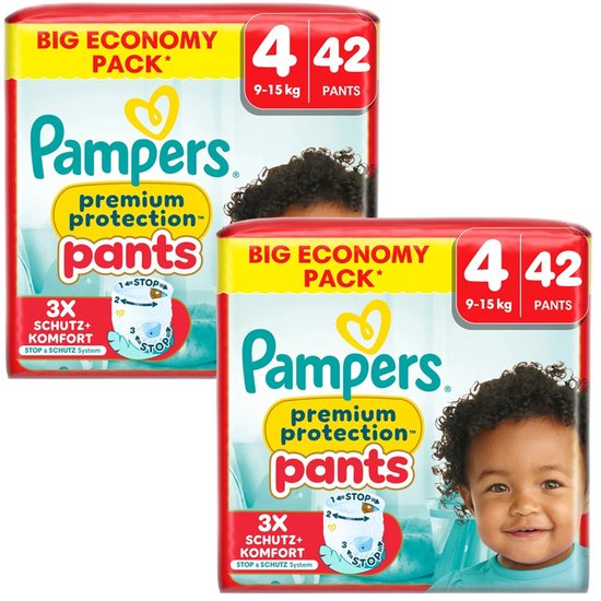 Pampers Premium Protection Pants - Luierbroekjes - Maat 4 - 42 Stuks - 2 Verpakkingen