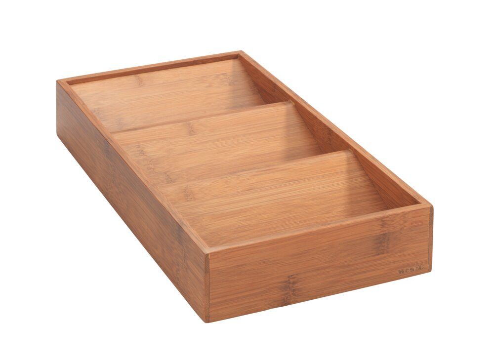 WENKO Kruidenrek Lade Gerookt Bamboe - 38 x 20 x 6 cm - Voor Kruidenpotjes
