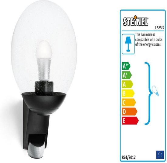 Steinel Buitenlamp met Bewegingssensor L858S - E27-fitting - max. 60W - zwart