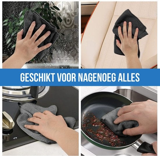 Strex Microvezeldoekjes - 12 Stuks 30 x 30 cm - Wasbaar - Schoonmaakdoekjes - Schoonmaak / Auto
