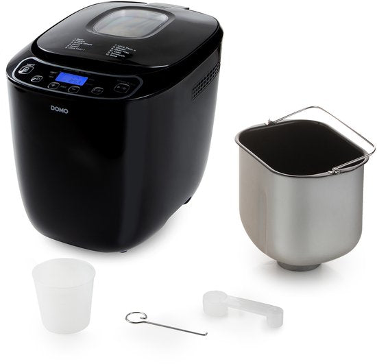 DOMO DO1119B Broodbakmachine - 12 Programma’s - 700-1000g - Glutenvrij Programma - Zwart