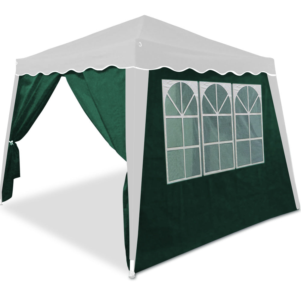 Casaria 2x Zijgevel Vouwpaviljoen Capri groen 3x3m