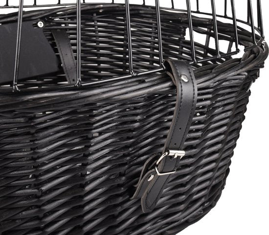 MaxxPet Fietsmand hond - Hondenmand fiets - Vooraan fietsstuur - 47 x 34 x 42cm - Zwart