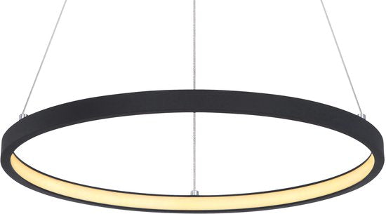 LED hanglamp met enkele ring | Ø 38,5cm | Zwart | Cirkelvormige hanglamp