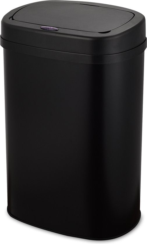 Bayt Prullenbak - Prullenbak 60 Liter - Prullenbak met Sensor - Vuilnisbak - Afvalbak - Metaal - Zwart