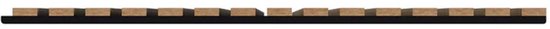 Akoestische Wandpanelen – Set van 4 – Geluidsabsorberend MDF & PET Schuim – Naturel Donker – 120 x 60 x 1,8 cm